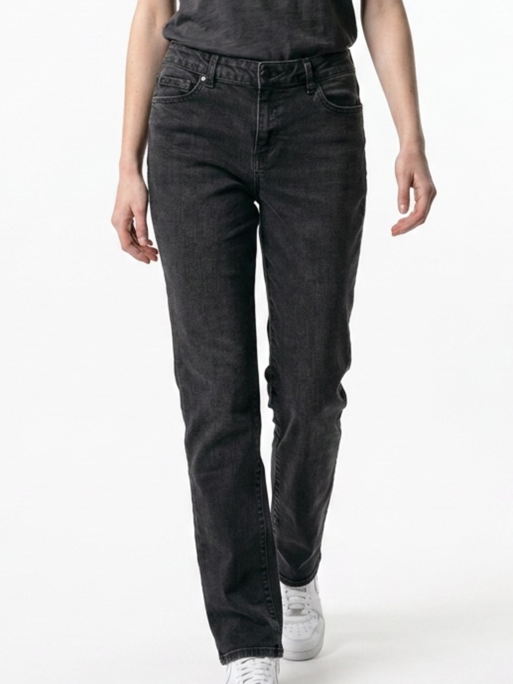 d jeans Womens Size 6‎ Black Wash Denim Straight Leg Pants waist 28.5"